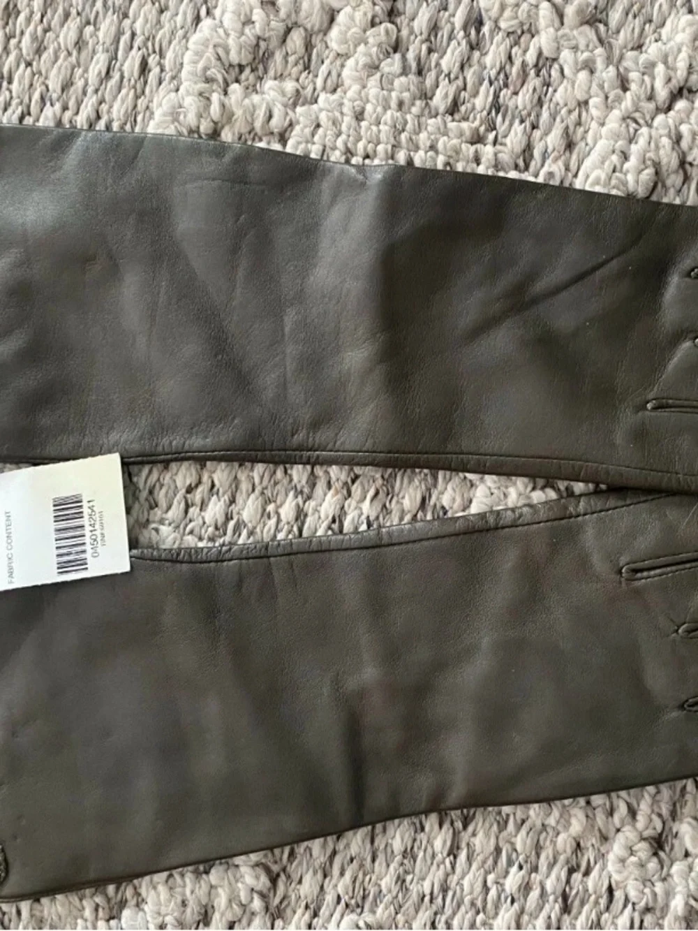 Carlisle “Per Se”  NWT Embellished Long  Lambskin Leather Gloves-012